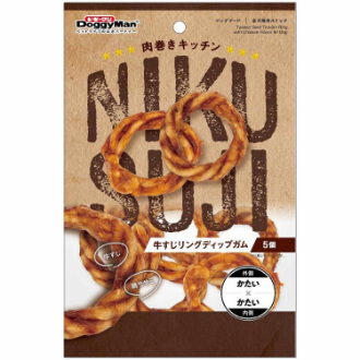 【DoggyMan】ドギーマン  肉巻きキッチン 牛すじリングディップガム5個