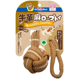 【DoggyMan】ドギーマン  牛革麻ロープトイ ボーループ