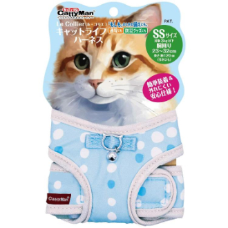 【DoggyMan】キャティーマン  ル・コリエ キャットライフハーネス SS ブルー