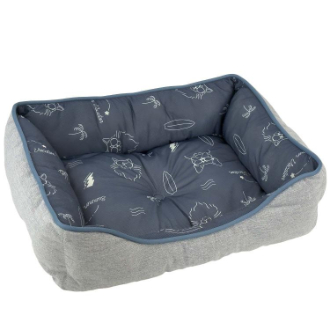 【DoggyMan】ドギーマン  クールズ スクエアベッド S サマーライド ひんやりネイビー