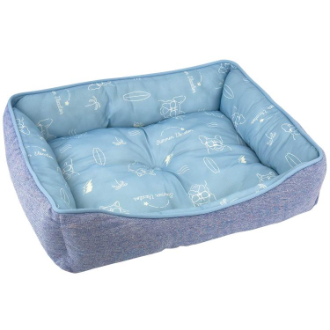 【DoggyMan】ドギーマン  クールズ スクエアベッド M サマーライド そよかぜブルー