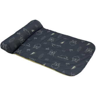 【DoggyMan】ドギーマン  クールズ 枕付きマット サマーライド ひんやりネイビー