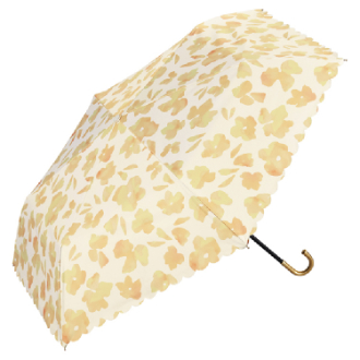 【Wpc.】遮光ニュアンスフラワー ミニ　日傘 折りたたみ傘 晴雨兼用　BE