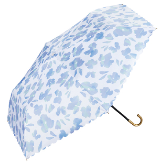 【Wpc.】遮光ニュアンスフラワー ミニ　日傘 折りたたみ傘 晴雨兼用　BL