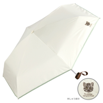 【Wpc.】遮光アニマル刺繍 ミニ　日傘 折りたたみ傘 晴雨兼用　OF