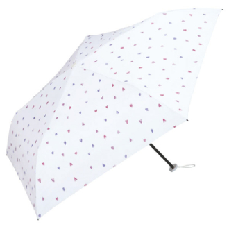【Wpc.】遮光軽量 水彩ハート ミニ　日傘 折りたたみ傘 晴雨兼用　OF