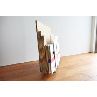 山崎実業  frame ダンボール＆紙袋ストッカー  ホワイト