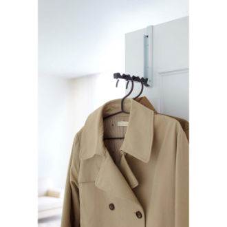 山崎実業  smart 折り畳みドアハンガー  ブラック