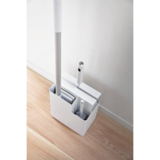 山崎実業  Plate 掃除用品収納スタンド  ホワイト