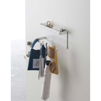 山崎実業  smart トレー付きマグネット  アンブレラホルダー    ホワイト