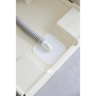 山崎実業  Plate  洗濯機排水トラップホコリ防止カバー プレート  ホワイト