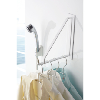 山崎実業  MIST マグネットバスルーム物干しハンガー ホワイト
