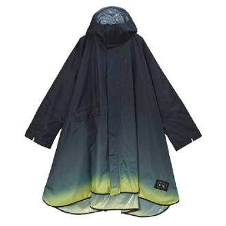 【KiU】キウスタンダードレインポンチョ 2ND グラデーションネイビー