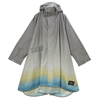【KiU】キウスタンダードレインポンチョ 2ND グラデーションベージュ