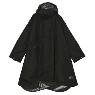 【KiU】キウスタンダードレインポンチョ 2ND ブラック