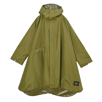 【KiU】キウスタンダードレインポンチョ 2ND カーキ