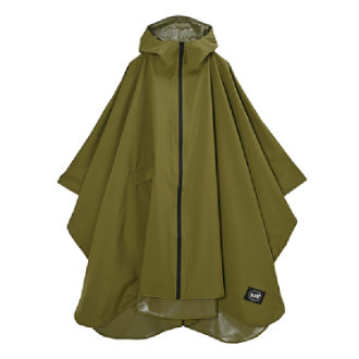 【KiU】キウレインポンチョ 2ND カーキ