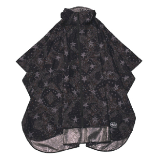 【KiU】キウレインポンチョ 2ND スターペイズリー