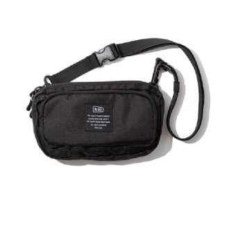 【KiU】300D フロントポケットミニショルダーバッグ ブラック