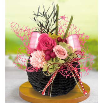 [母の日ギフト]プリザーブドフラワー（花籠） MA38-1 81026