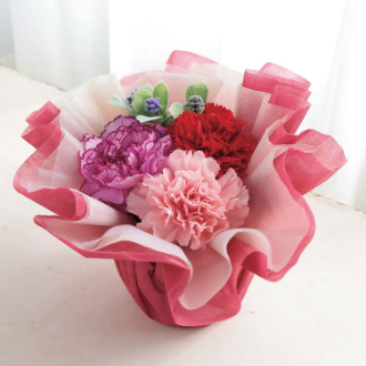 [母の日ギフト]アレンジメント（ふわふわアレンジ） T-3 81029