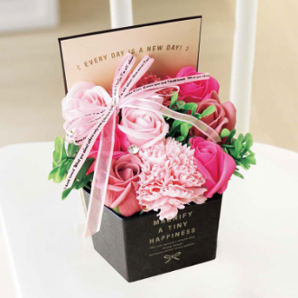 [母の日ギフト]ラグジュアリーシャボンボックス（ピンク） MU37-18C 81032