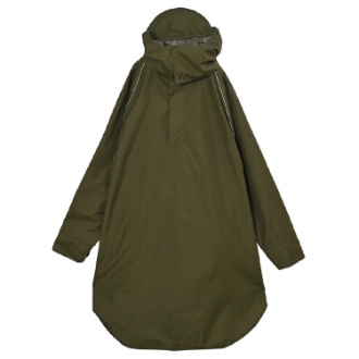 【KiU】キウ ビジブル バイシクル レインポンチョ　グリッドカーキ