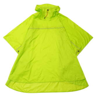 【KiU】ライトウェイト コンパクトポンチョ　ネオンイエロー