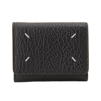 [ブランドコレクション]［6］【MaisonMargiela】メゾンマルジェラ　三つ折財布  BLACK