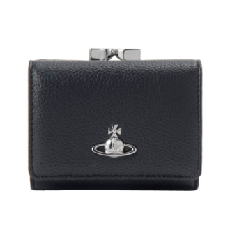 [ブランドコレクション]［24］【Vivienne Westwood】ヴィヴィアンウエストウッド　三つ折財布  BLACK