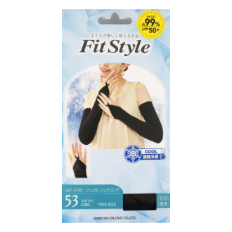 【おたふく手袋】Fit Style　UVカット ロング手袋　フィンガーフック
