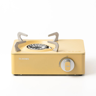 トゥインクルミニストーブ 風に強いカセットコンロ  レモンイエロー