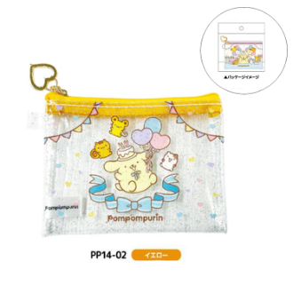 ポムポムプリン ミニクリアポーチ イエロー（6月下旬入荷予定）