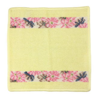 【FEILER】フェイラー　タオルハンカチ　COSMOS BEIGE　lemon