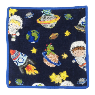 【FEILER】フェイラー　タオルハンカチ　GALAXY STAR　ceram blue