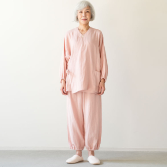 [アーリーサマーセール]〔着る保湿クリーム〕婦人機能性ルームウェア（作務衣風）  ピンク  MP