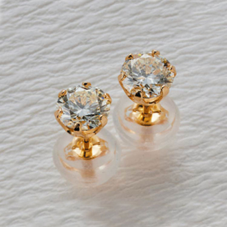 [アーリーサマーセール]K18YGダイヤモンドピアス