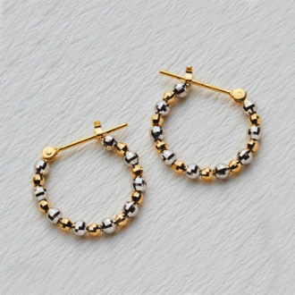 [アーリーサマーセール]K18YG/PTフープピアス