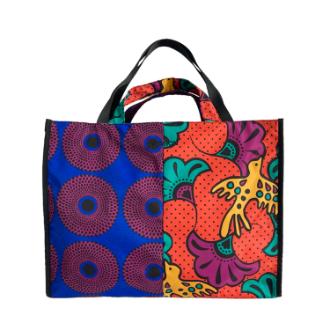 【syabon】 洗えるBAG　スクエアトート AFRICAN