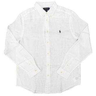 【POLO RALPH LAUREN/ポロラルフローレン】ボタンダウン リネンシャツ　ホワイト　ボーイズXL