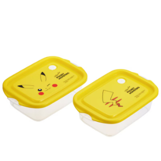 ポケットモンスター 抗菌シールボックス 2個セット 500ml ピカチュウフェイス23