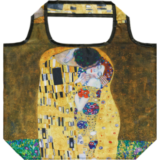 名画エコバッグLサイズ クリムト「キス」