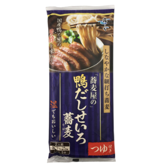 蕎麦屋の鴨だしせいろ蕎麦