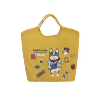 撥水加工刺繍ワッシャーバッグ　アニマルモード #1