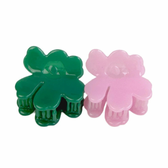 【marimekko】マリメッコ　ヘアークリップ Nano Unikko Hair Clip　ピンク×グリーン