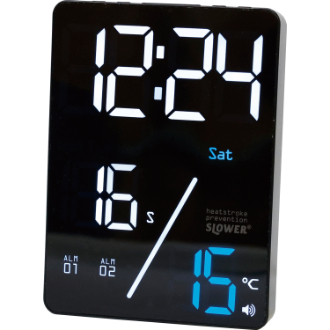 LED THERMO ALERT CLOCK Azul BK