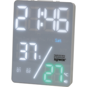 LED THERMO ALERT CLOCK Azul WH