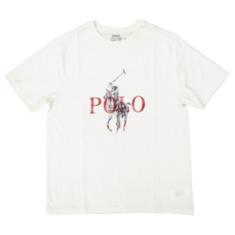 【POLO RALPH LAUREN/ポロラルフローレン】ビッグポニーロゴプリントTシャツ　ホワイト　XL