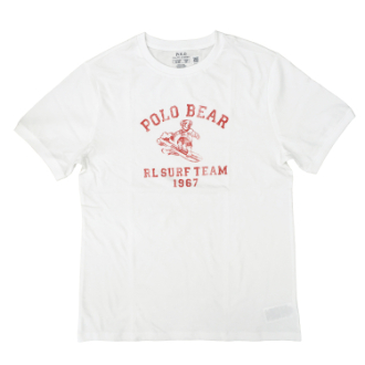 【POLO RALPH LAUREN/ポロラルフローレン】サーフィンベアープリントTシャツ　ホワイト　XL