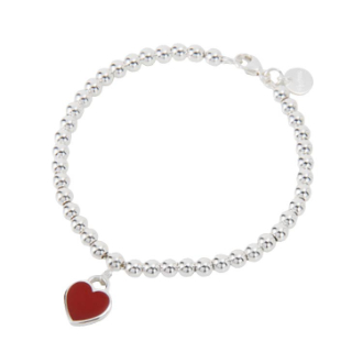〔ブランドコレクション〕［39］【TIFFANY＆CO】ミニハートビーズブレスレット